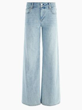 Alice + Olivia Light Blue Harper Wide Leg Jeans